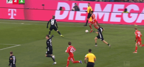 第50分钟，奥利塞精彩内切兜射破门，拜仁3-1狼堡